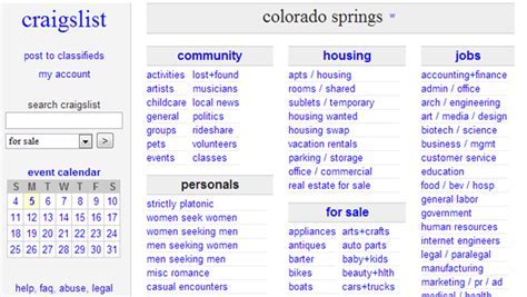 Craigslist co springs free. Things To Know About Craigslist co springs free. 